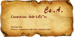 Csontos Adrián névjegykártya